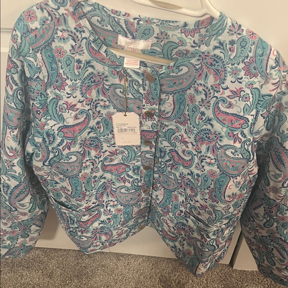 Colorful Paisley Print quilted light weight jacket